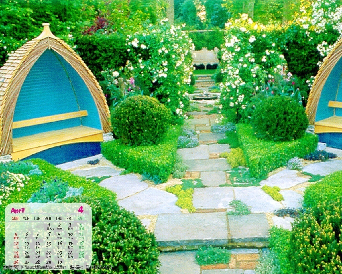 2009 年 日历 模板 台历 浪漫 时刻 秘密花园 全套 共 张 含 封面 09日历模板 模板下载 psd源文件