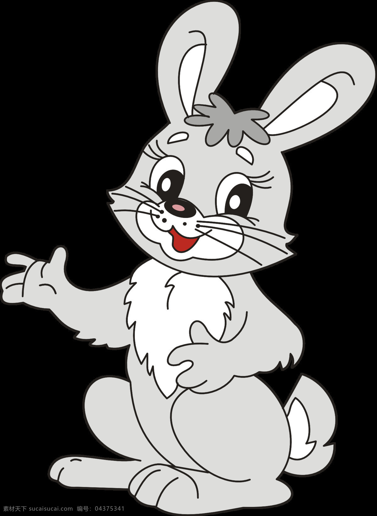 小灰兔 动物 小白兔 可爱 乖巧 兔兔 卡通 漫画 动漫动画 生物世界 家禽家畜