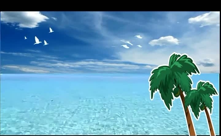 卡通 大海 椰树 视频 大海视频素材 背景 卡通视频素材 舞台 蓝色 大海背景视频 海洋 视频素材 多媒体设计 源文件 mov