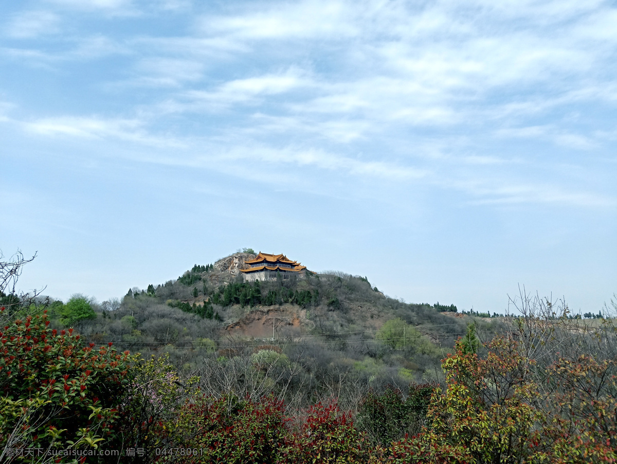 淮南市 八公山 风景区 山顶 寺庙 大殿 景区 八公山公园