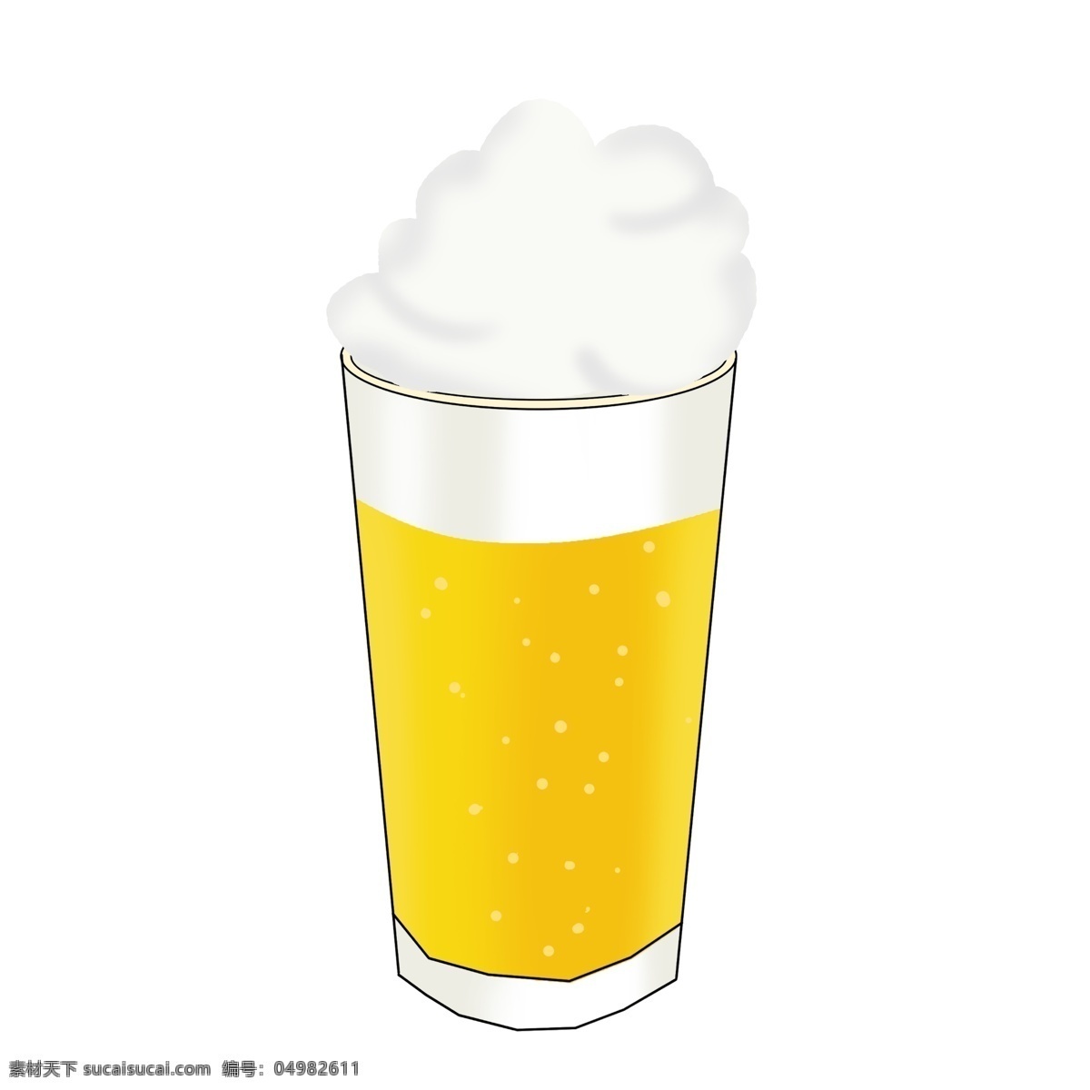 圆形 杯子 饮料 插图 橙汁 吸管