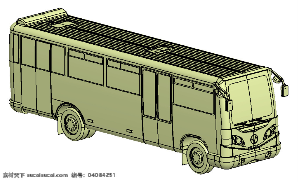 minibus 迷你巴士 小巴 3d模型素材 其他3d模型