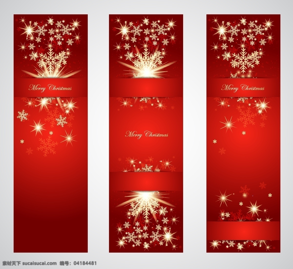 绚丽 金色 圣诞树 矢量 红色 发光 卡片 雪花 矢量图