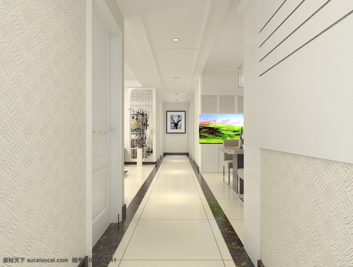 走廊设计 现代走廊 现代风格家居 灰色