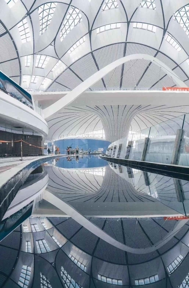 北京大兴机场 机场内部 空间结构 机场建筑 候机大厅 建筑园林 建筑摄影