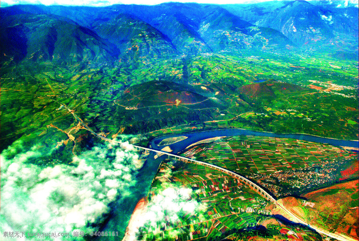 怒江大桥 苍穹 下 高黎贡 大海 高山 大桥 怒江 景观 旅游 自然景观 摄影图库 自然风景 漂亮的风景