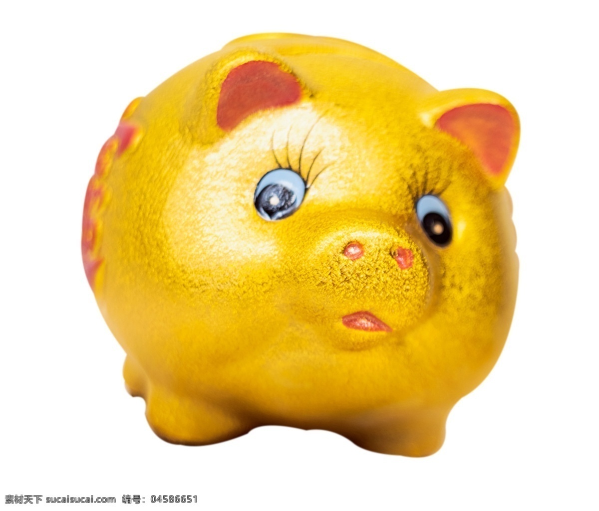 一个金猪 存钱罐 金色 小猪