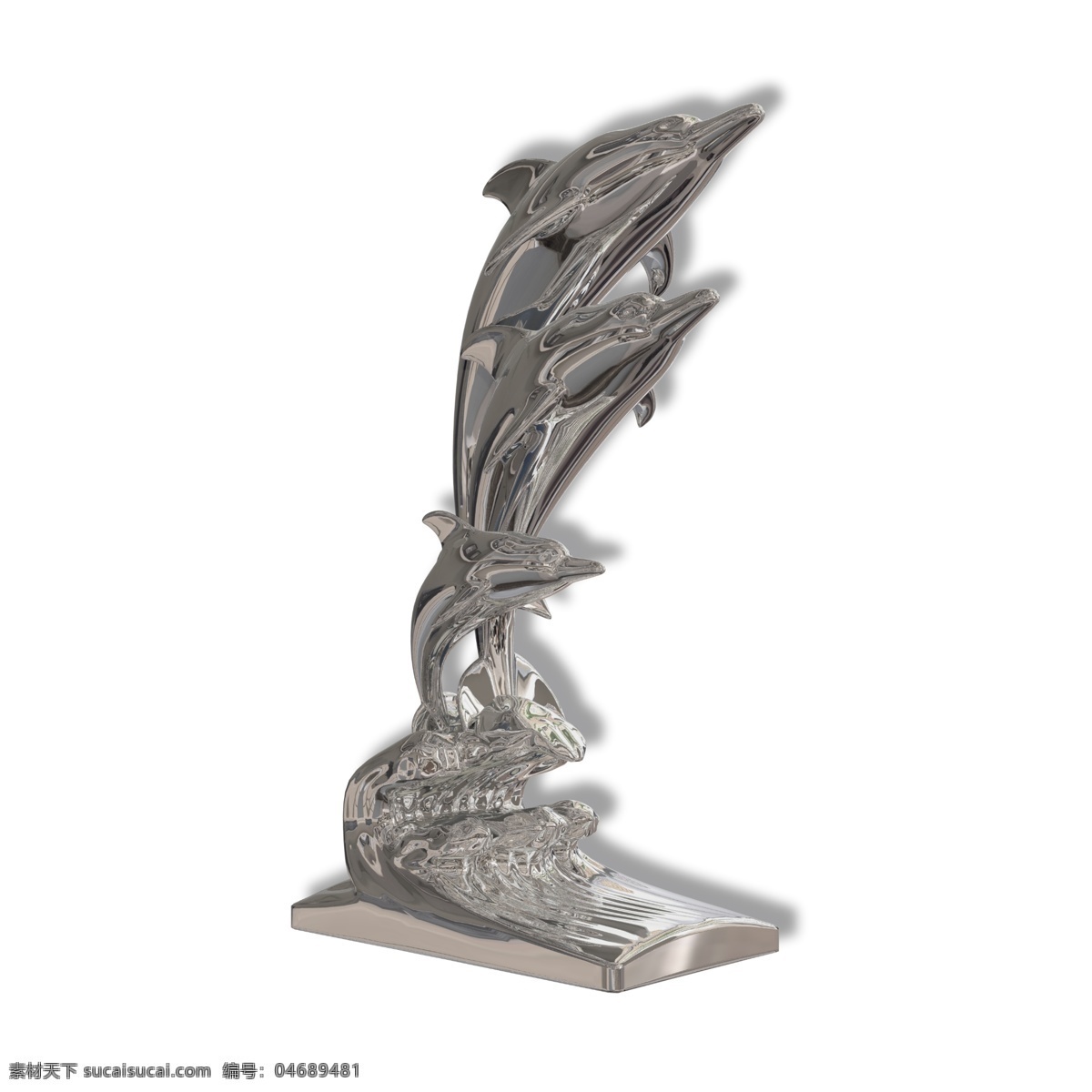 金属 海豚 跳跃 摆件 工艺品 雕像 动物