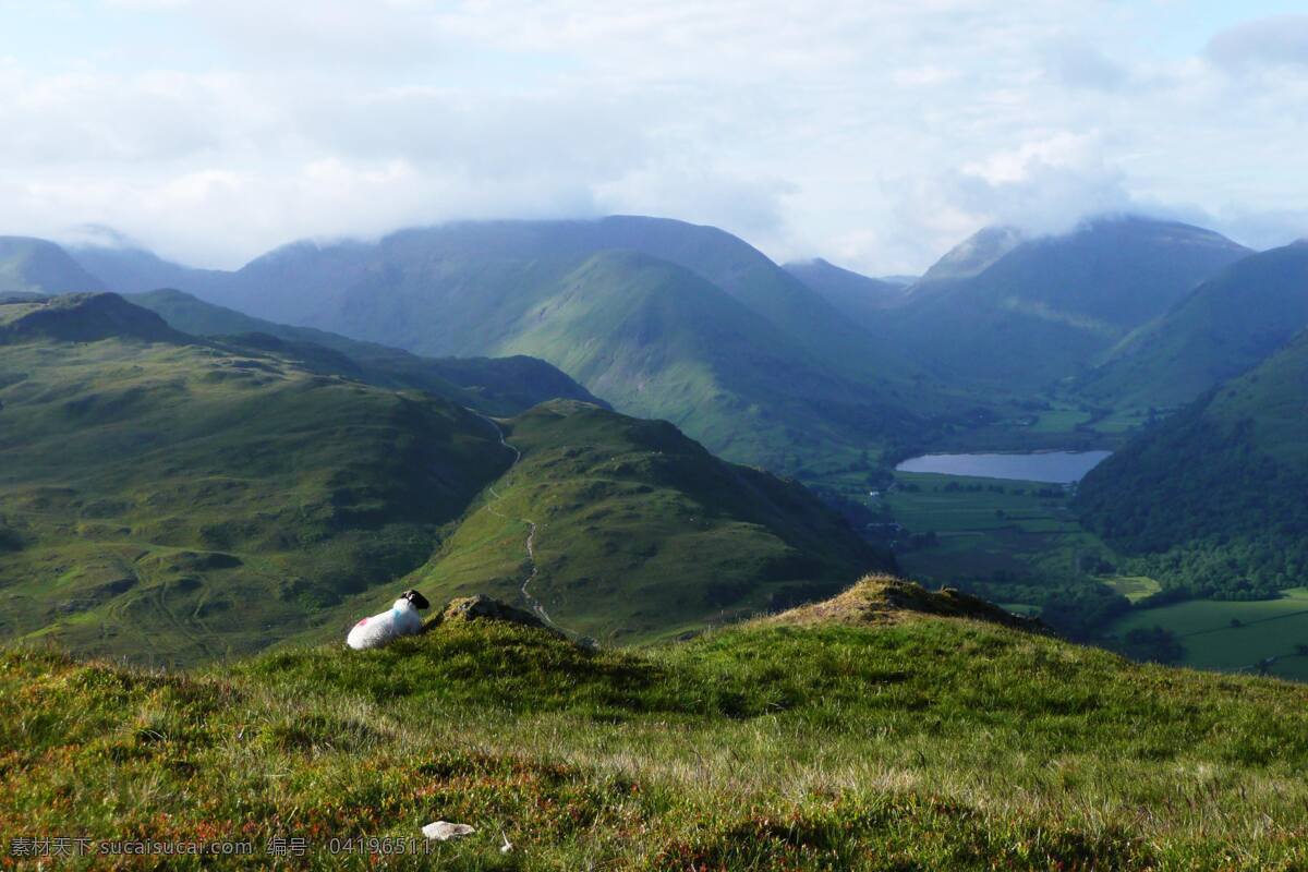 草 高山 湖泊 蓝天 青山 白云 山水风景 风景摄影 自然景观 自然风景