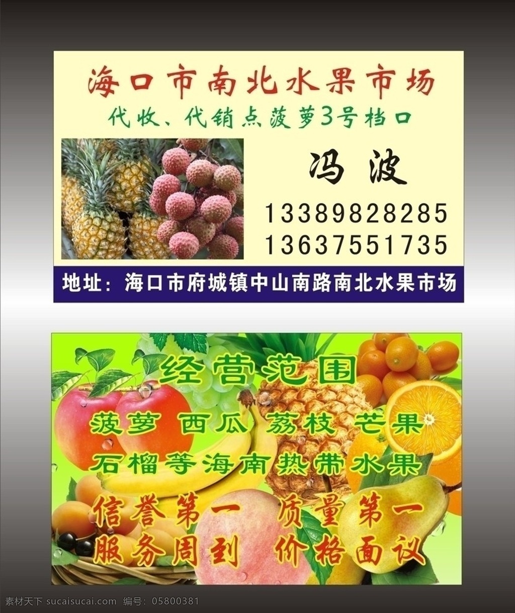 水果名片 水果 菠萝 荔枝 苹果 水果市场 南北