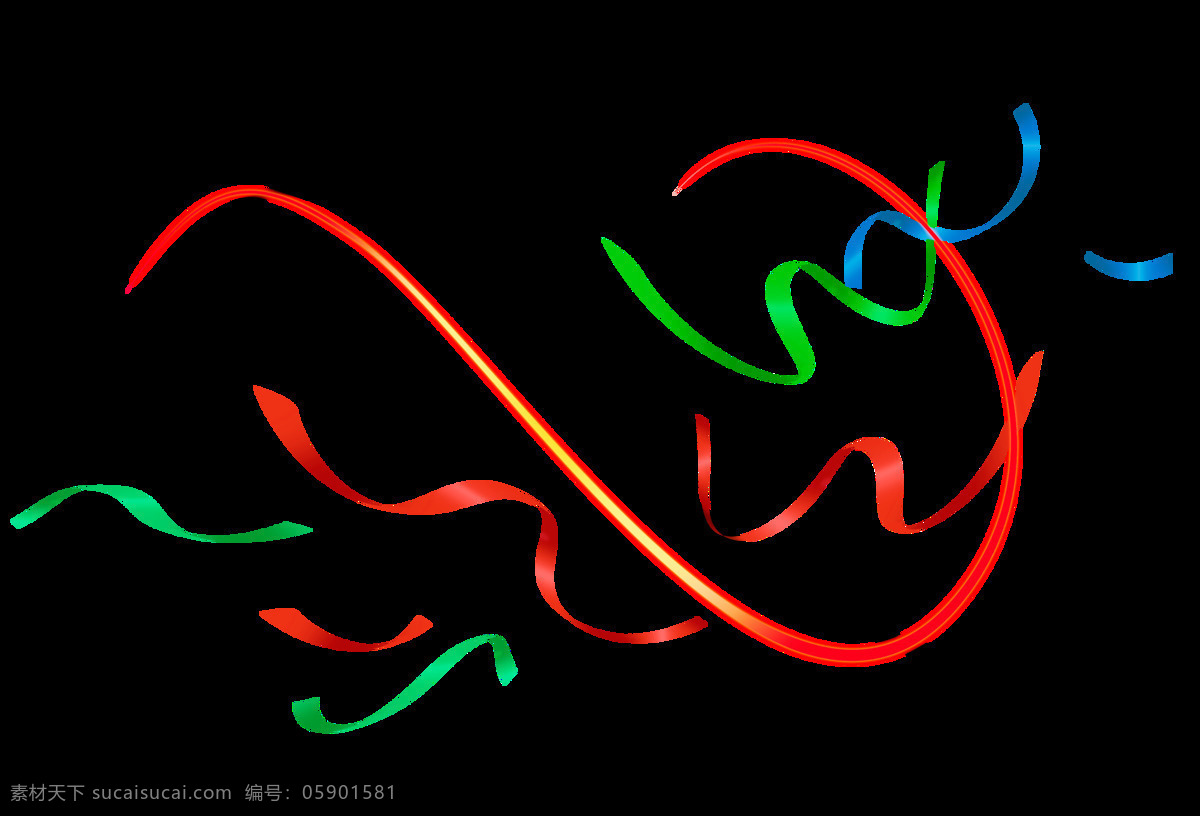 彩色 飘舞 彩带 元素 png元素 飞舞 免抠元素 透明素材