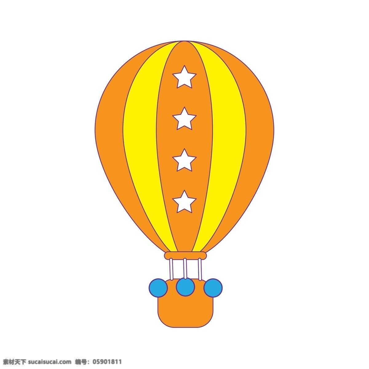 节日 热气球 卡通 透明 可爱风 免 扣 喜庆 节日元素