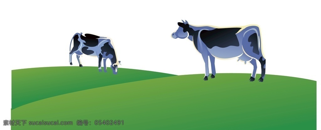 奶牛草地图片 奶牛草地 矢量奶牛 奶牛简笔画 牛奶 牧场 生物世界 家禽家畜