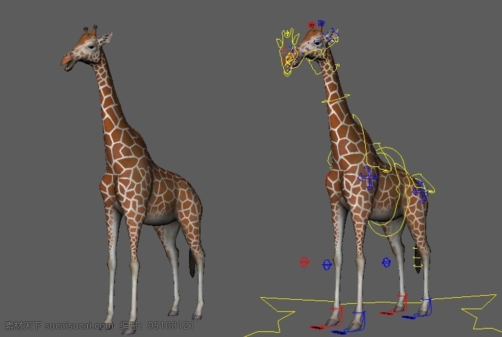 精致 长颈鹿 maya3d 模型 精致模型 3d模型 maya模型 长颈鹿模型 动物模型 3d设计 其他模型 mb