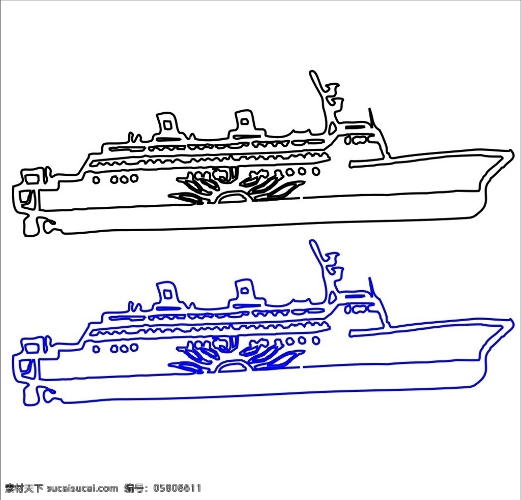 轮船 帆船 大海 动画 卡通 军舰 小船 通讯科技 现代科技 矢量 船