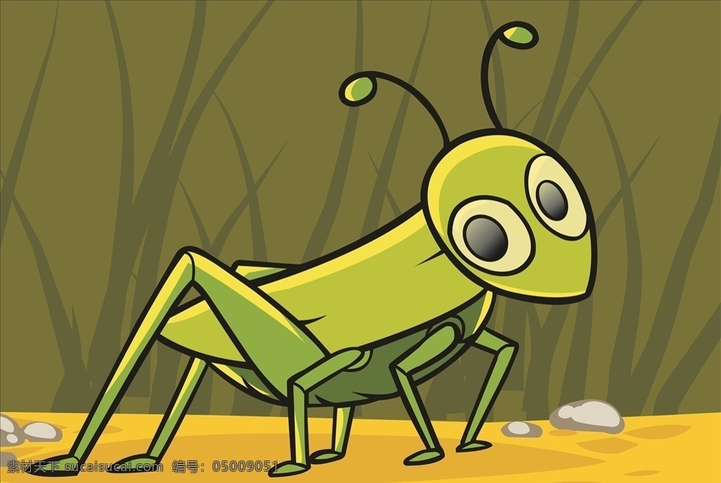 卡通蟋蟀 昆虫 蟋蟀 蝗虫 儿童卡通 蚂蚱 蚂蚁 卡通背景 蟋蟀背景 卡通动物 卡通设计