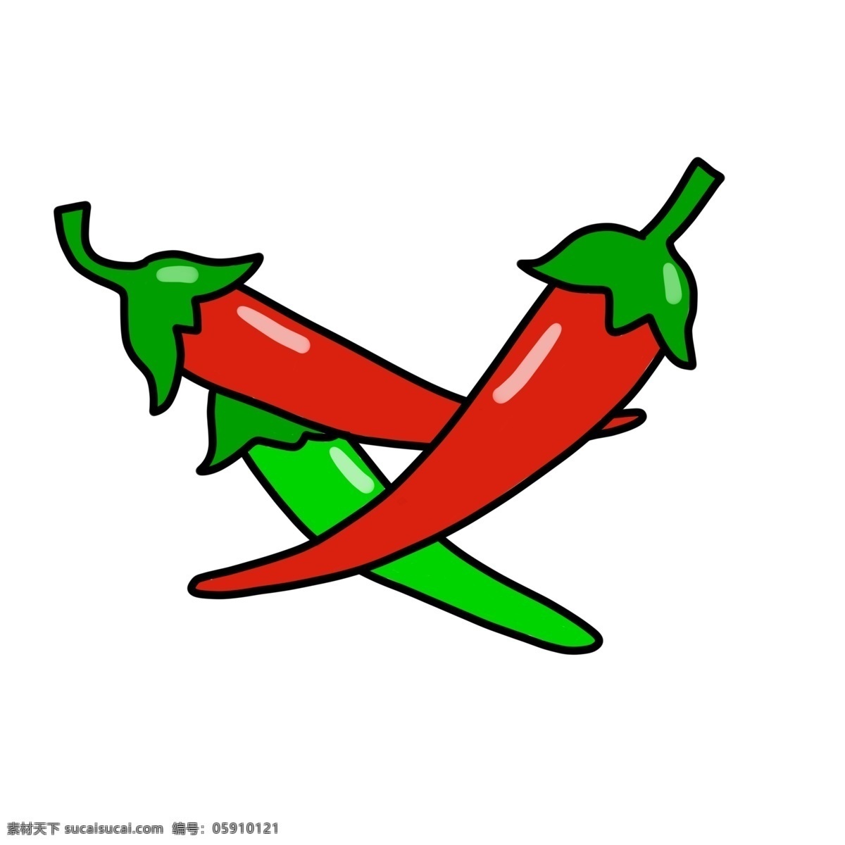 辣椒 辣味 辣子 火辣 卡通 装饰 装饰画 生长 自然 种植 蔬菜 辣 红色 朝天椒 调味品 食物 叶子 绿色食品 健康