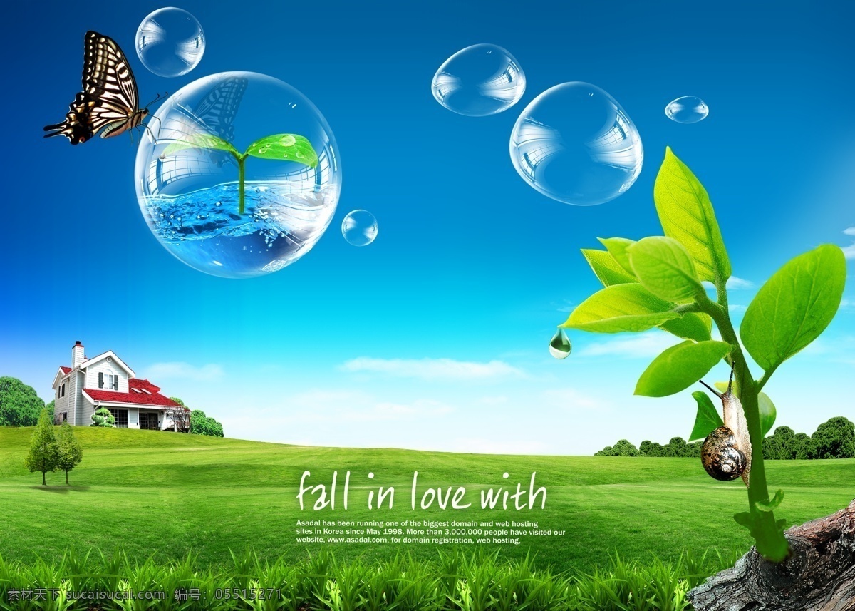 气泡绿芽草地 气泡 绿芽 蓝天绿草 嫩芽 阳光 健康 未来 绿色 自然景观 自然风光