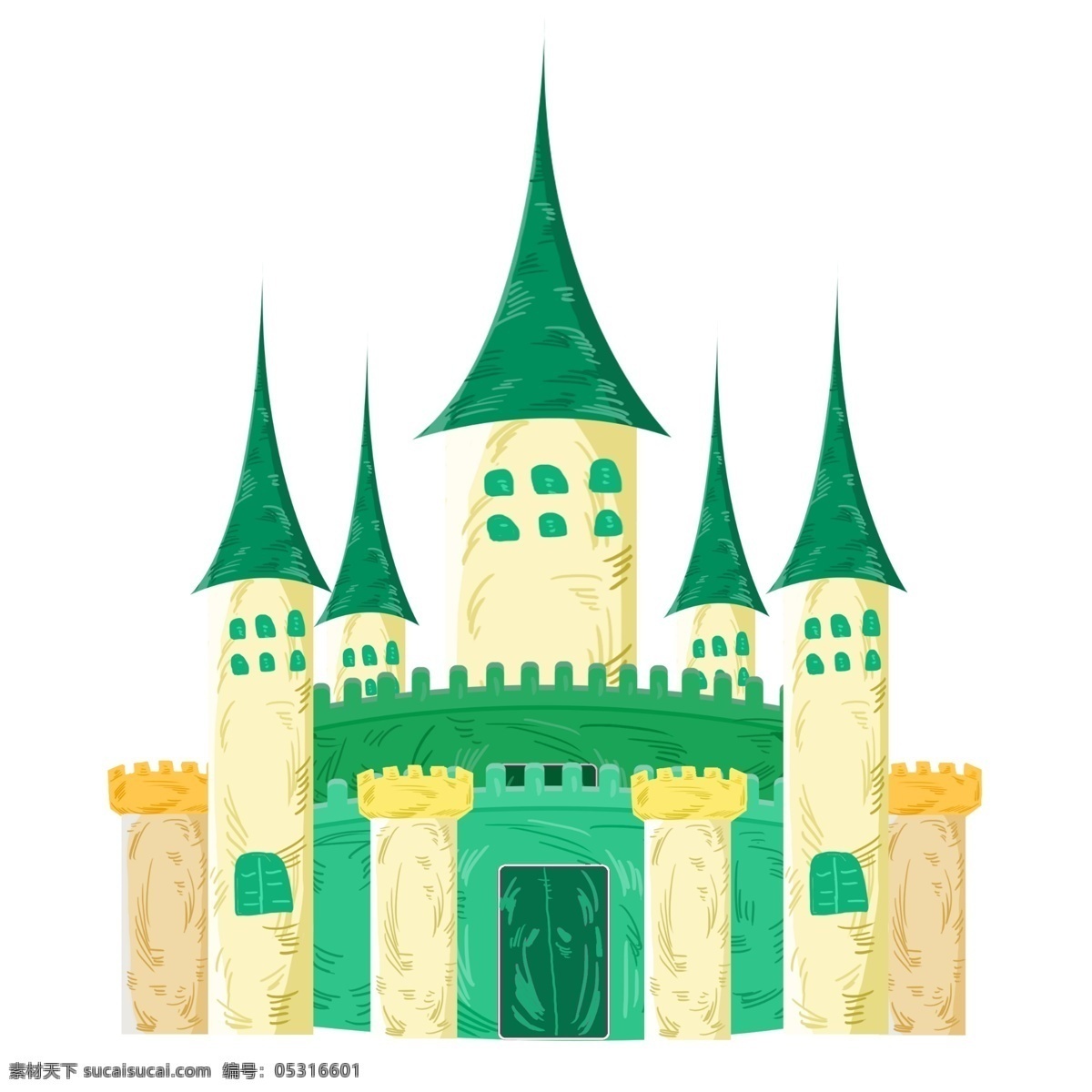 彩色 儿童 城堡 建筑 彩色城堡 儿童城堡