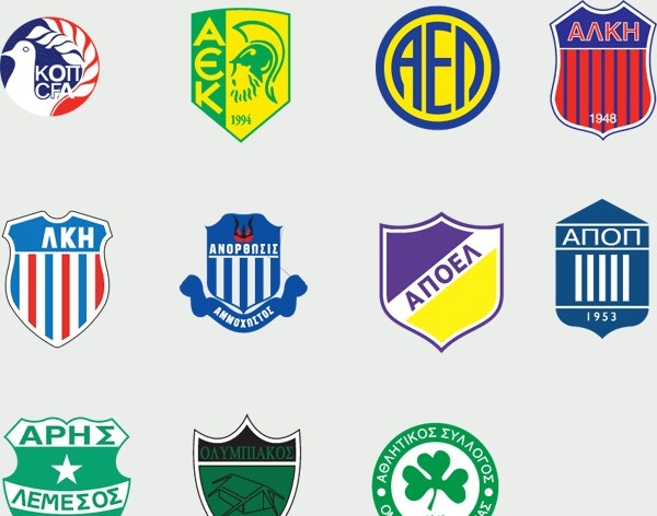 全球 足球 俱乐部 球队 标志 塞浦路斯 世界杯 logo 足球标志 足球logo 俱乐部标志 盾 盾牌 标识标志图标 企业标志 企业logo 矢量图库 企业 矢量