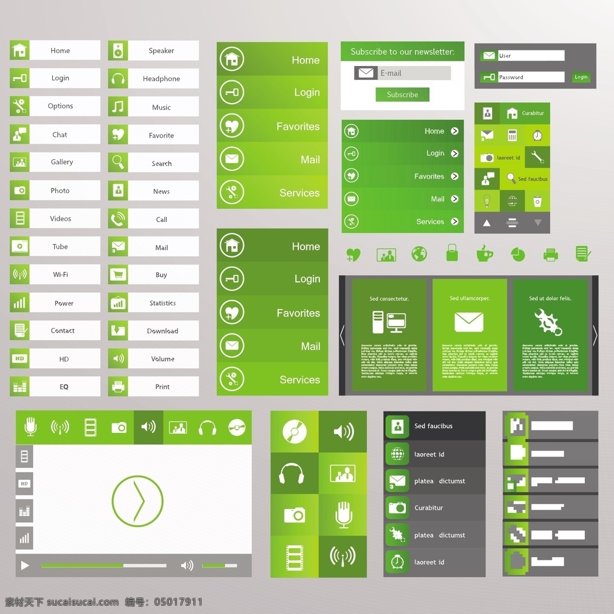 绿色 风格 网站设计 绿色风格 环保模块 网站图标 简洁模板 网站模板 主页大图 网站主页 时尚网页 创意网页 网页设计 网页模块 其他模板 矢量素材 白色