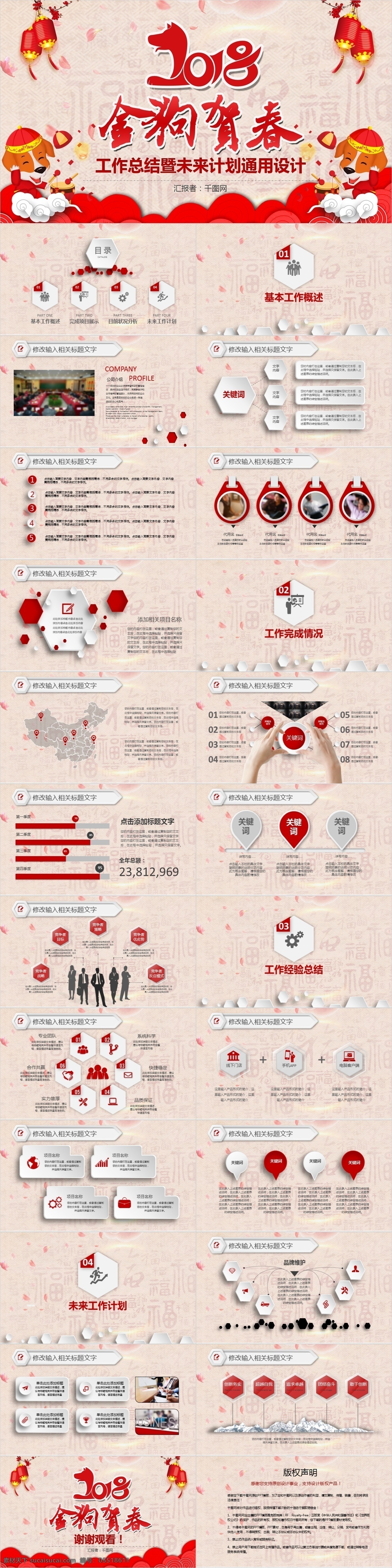 工作总结 暨 未来 计划 通用 2018狗年 2018年 颁奖典礼 创业计划 大气红色 贺岁开门红 年底表彰 年会 年会颁奖年终