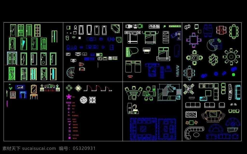 cad 家具 常用 模型 家具图块 图块 家具模型 cad图块 施工图纸 cad设计图 源文件 dwg