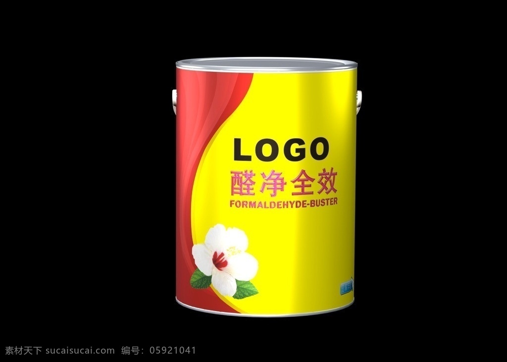 涂料包装 净味 除醛 全效 墙面漆 内墙漆 涂料 5l罐 花 包装设计 矢量