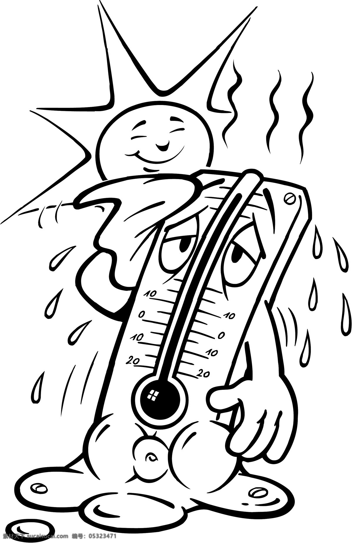 温度计 天气预报 高温 矢量图 插画 漫画 其他矢量 矢量插画 矢量漫画 矢量素材 矢量图库 温度 矢量 模板下载 其他矢量图