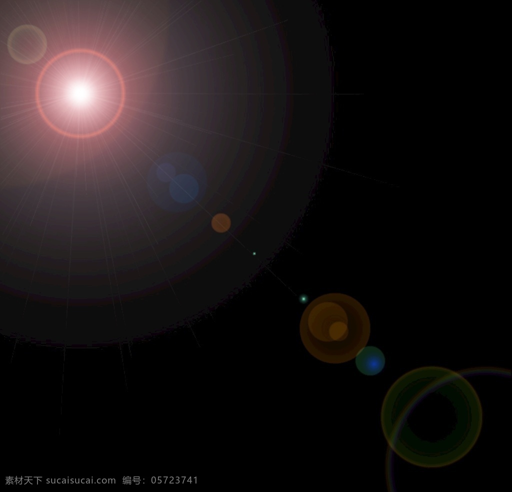 太阳光晕 灯光 渲染 效果