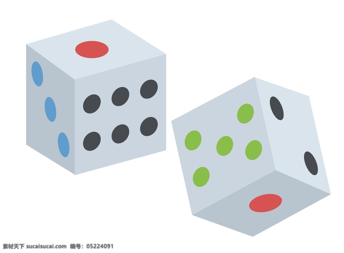 两个 白色 方形 色子 方形色子 正方体色子 两个色子 白色方形色子 白色色子 色子玩具 摇色子 红点