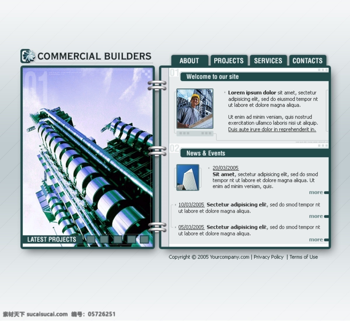 商务 建筑设计 公司 网页模板 建筑 网页素材 网页代码