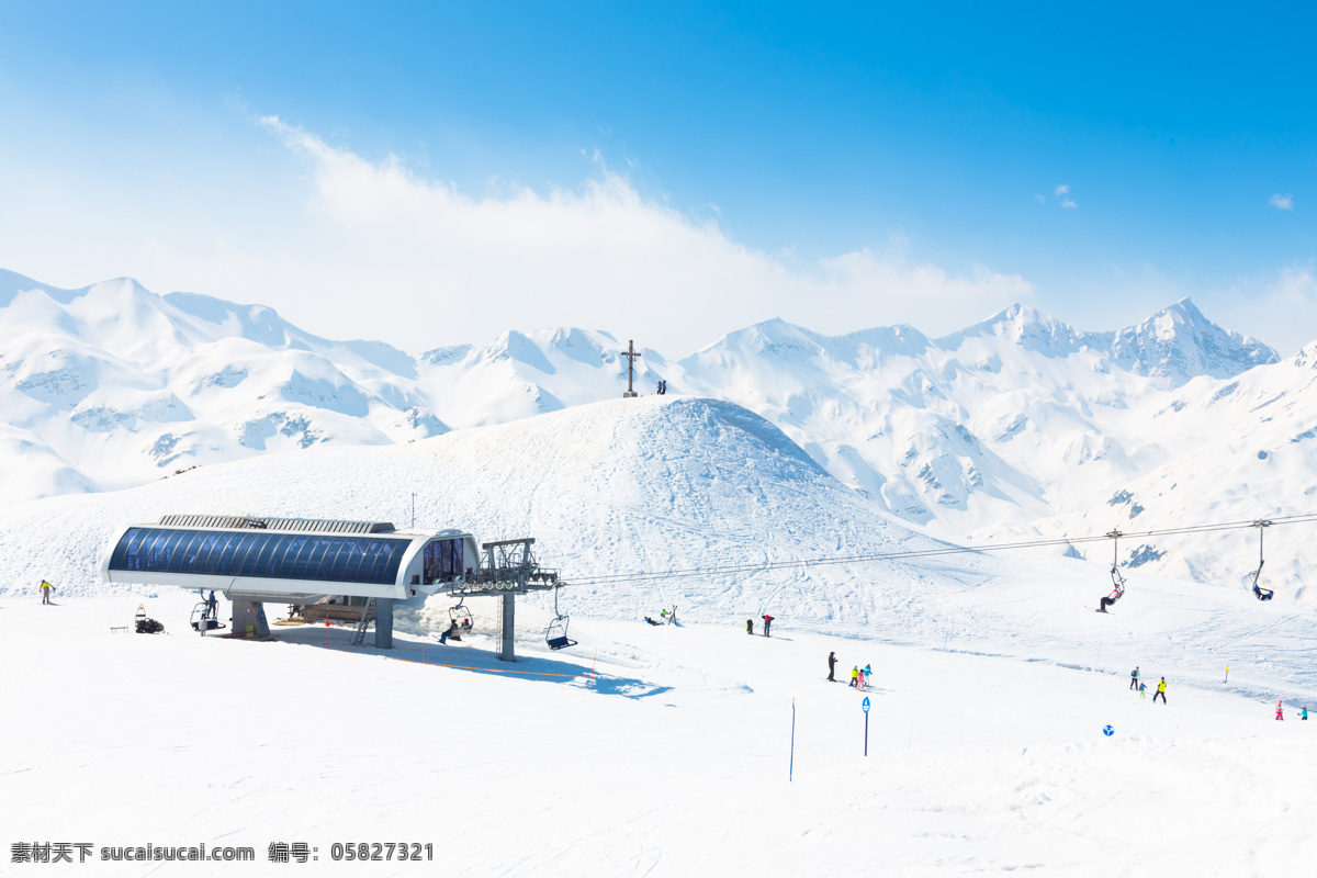 美丽 雪山 风景 雪山风景 滑雪场风景 滑雪公园风景 雪地风景 美丽雪景 缆车 体育运动 生活百科