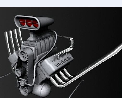 v8 引擎 模型 3d模型 机械 v8引擎模型 3d模型素材 其他3d模型