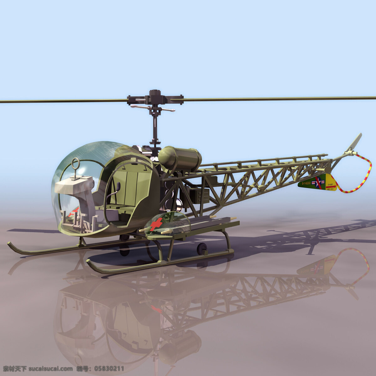 直升机 模型 bellh bellh13 直升机模型 民用飞机 3d模型素材 电器模型