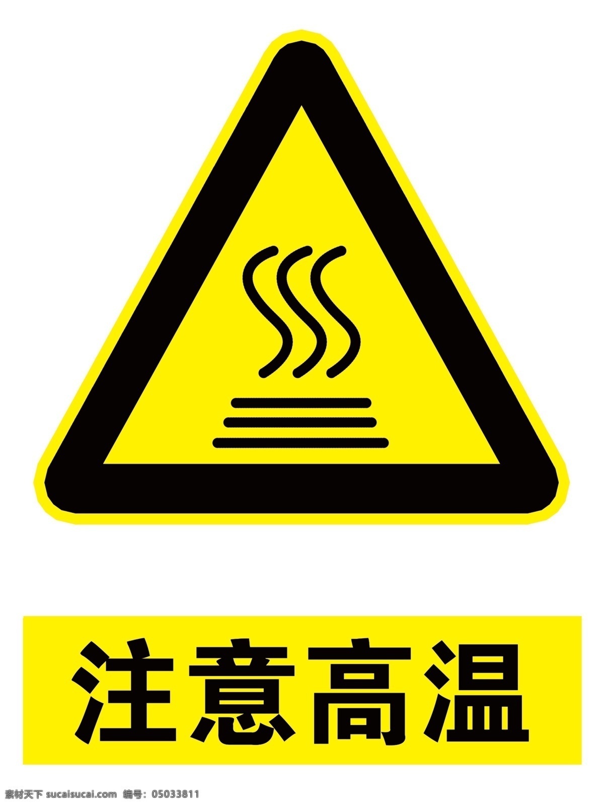 注意高温 安全标识 警示标识 安全 警示 分层