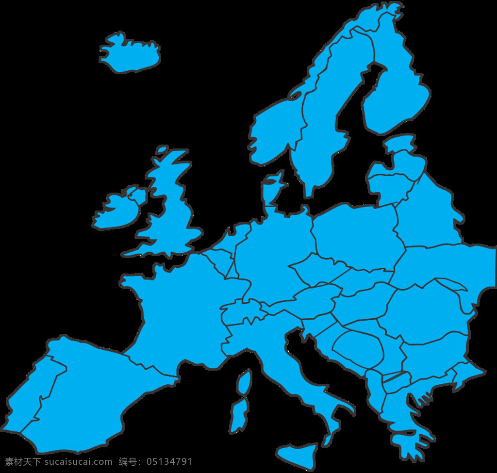 欧洲 地图 2d 插画集