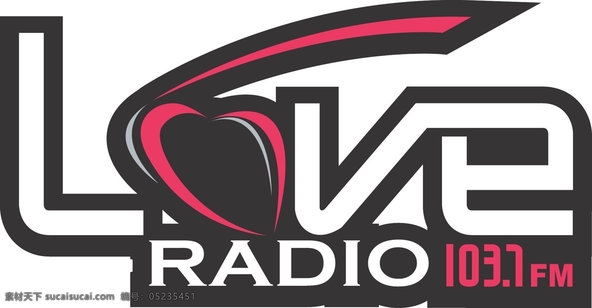 love radio 上海东方 广播电台 logo 黑色