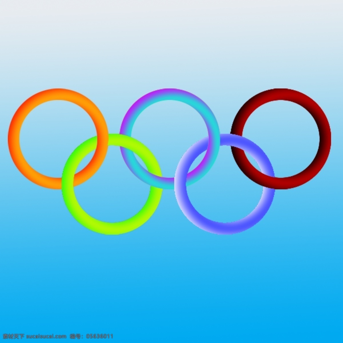 奥运五环 奥运 五环 体育 比赛 和平 青色 天蓝色