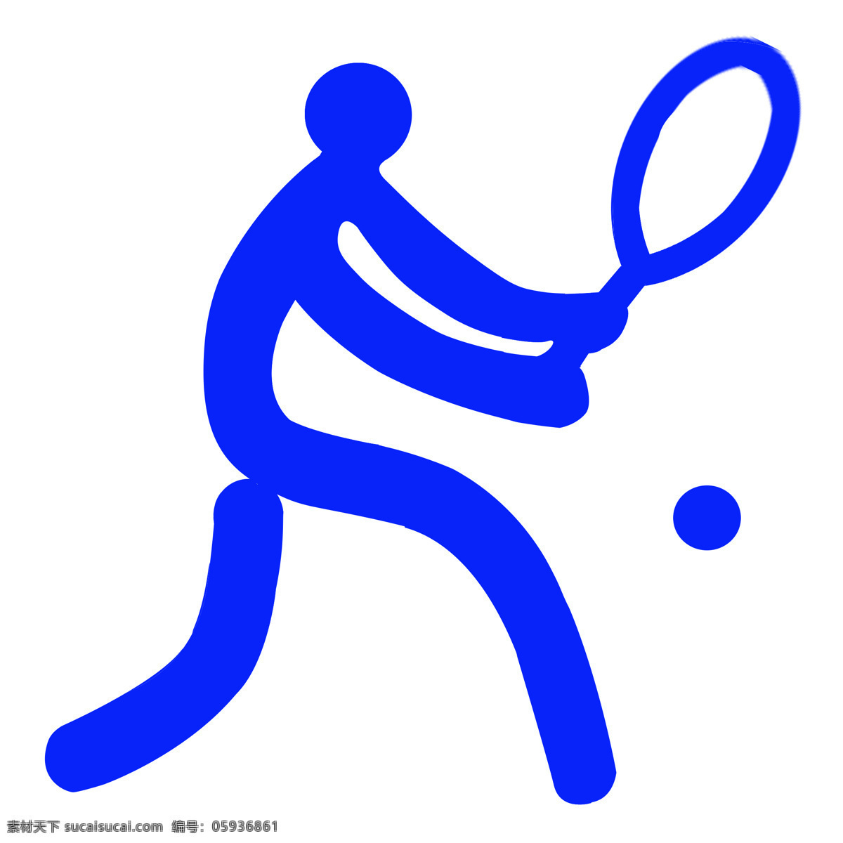 体育运动 项目 标识 网球 体育 运动项目 蓝色 标识图标 公共标识标志 标志图标