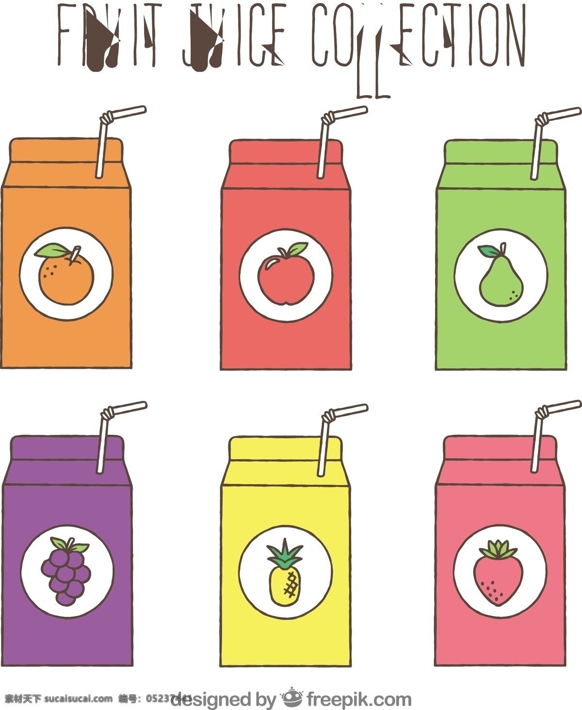 六 种果 汁 容器 正面 观察 采购产品食物 手 夏天 手绘 水果 颜色 桔子 苹果 饮料 果汁 天然的 健康的 草莓 菠萝 吃 健康的食物 葡萄 饮食 营养
