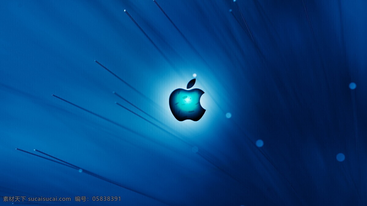 背景 壁纸 标志 标志图标 电脑 蓝色 流光 苹果 logo 星光 企业 psd源文件 logo设计