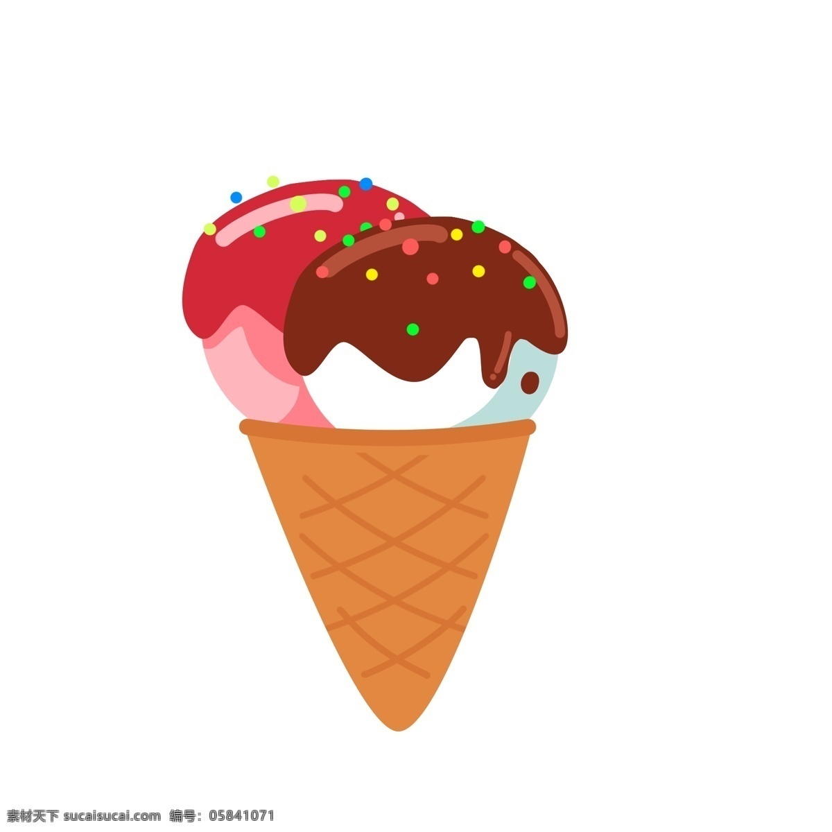 圆形 彩色 冰淇淋 夏天 可口 冰凉