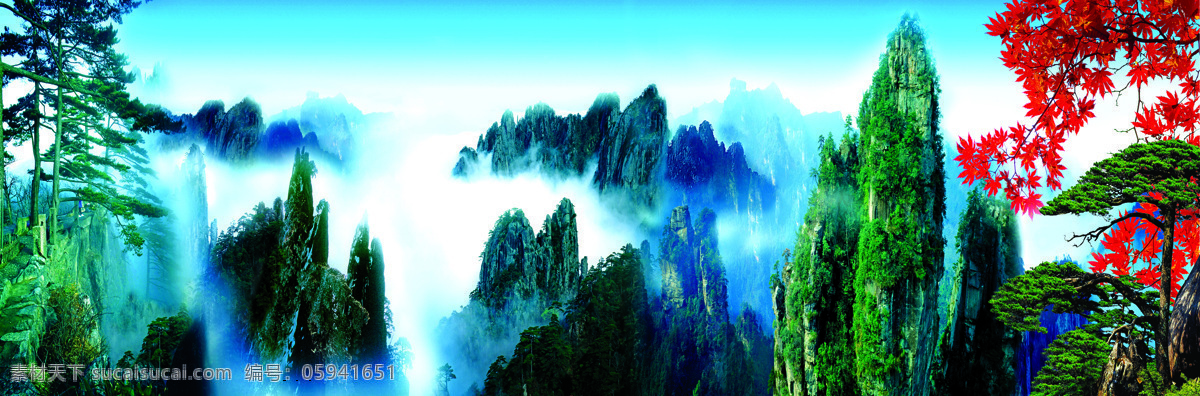 景 山峰 风景 山岭 祖国河山 自然景观 自然风光 青色 天蓝色