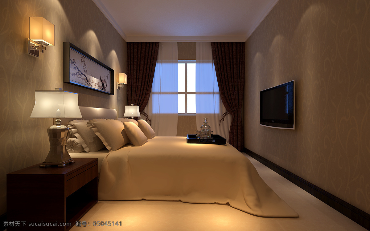 欧式 现代 室内装修 效果图 家装素材 现代欧式卧室 室内装修素材 淘宝素材 黑色