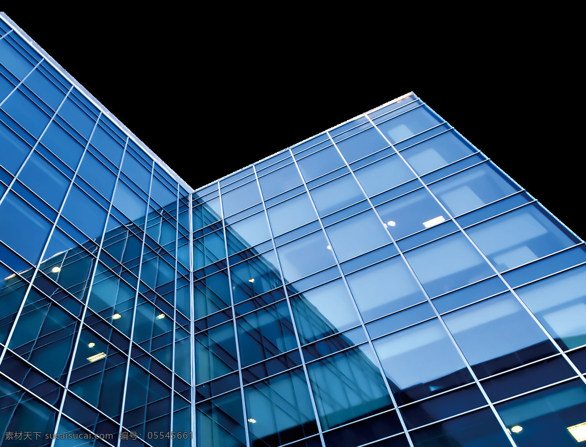 蓝色 商务 高楼大厦 画册素材 背景素材 商务大楼 企业大楼 免抠 透明背景 建筑