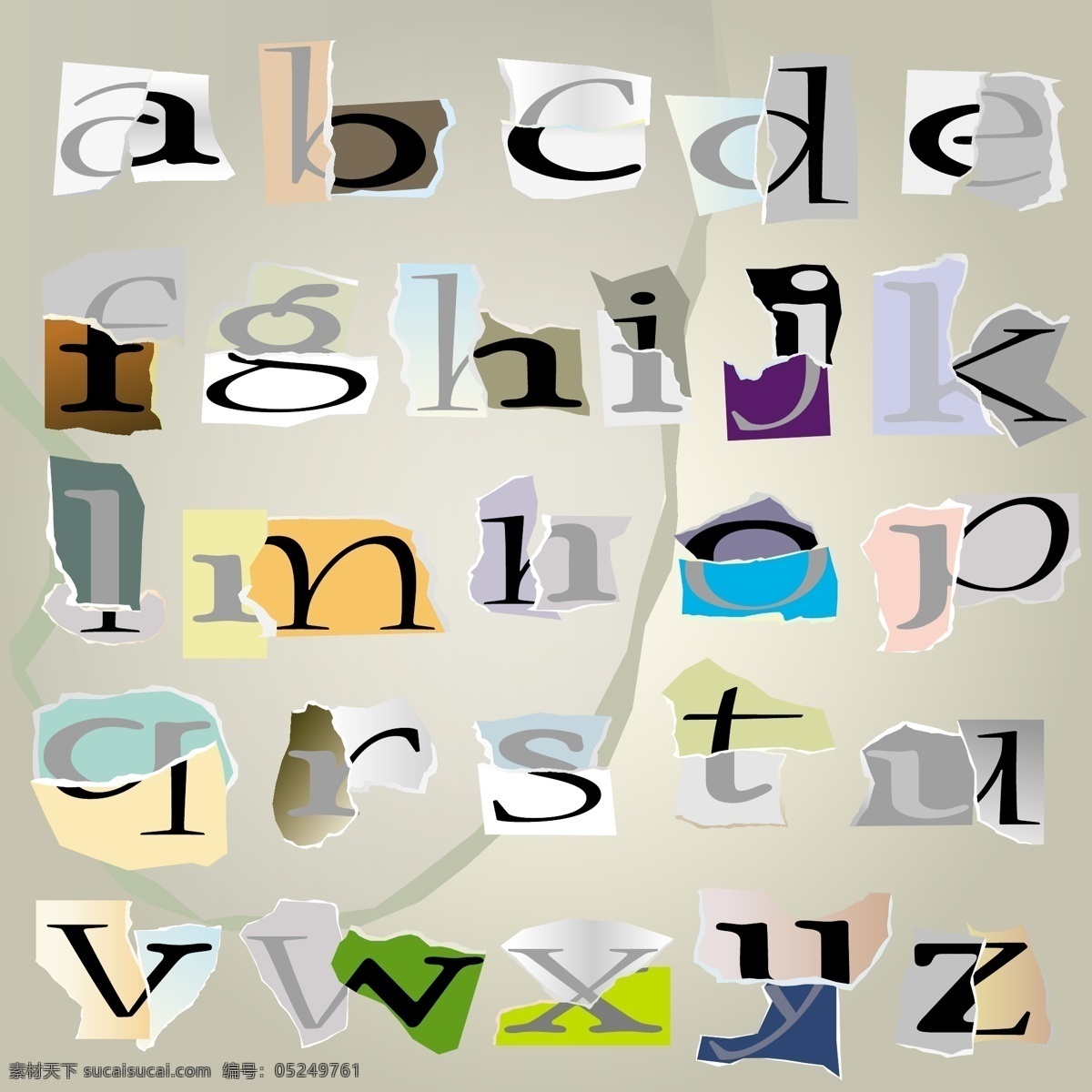 非 主流 撕 纸 字母 矢量 eps矢量 非主流 字母图片 撕痕字母 拼纸字母 免费字母 矢量图 艺术字