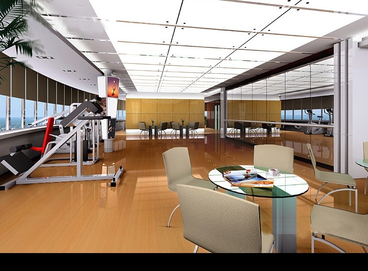 健身房 带 全套 健身 器具 模型 3d 大厅 大堂 门厅 接待处 3d设计模型 室内模型 3d模型专区 源文件库 max