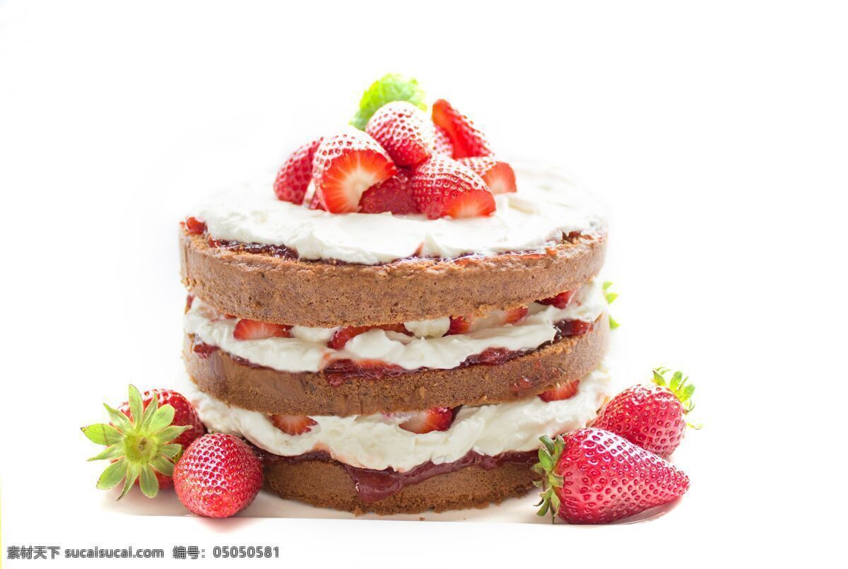 草莓蛋糕 草莓 蛋糕 奶油 甜点 杯子 水果 美食 餐饮美食 西餐美食 各类素材