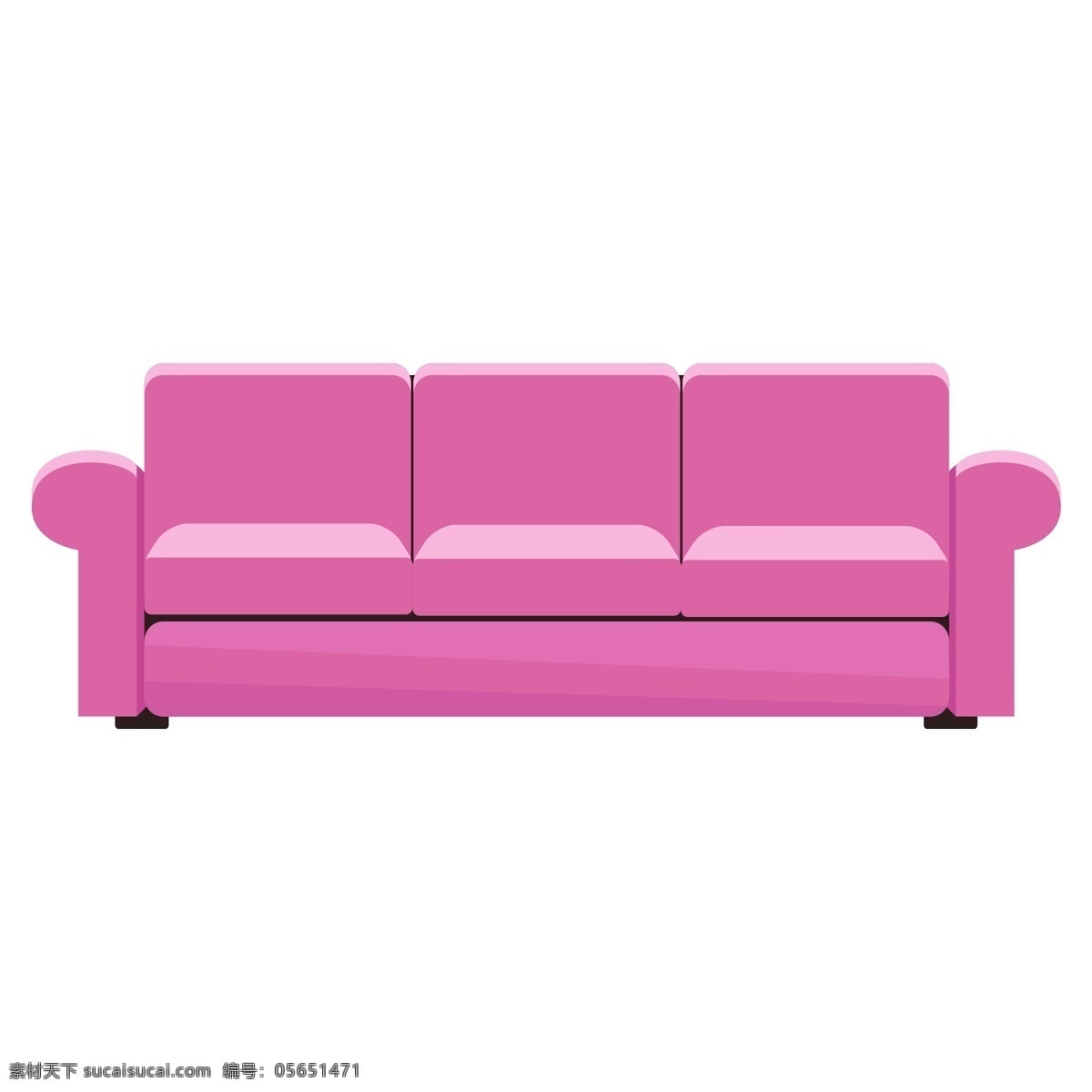 手绘 卡通 粉色 沙发 元素 插画元素 简约 免扣素材 粉色沙发